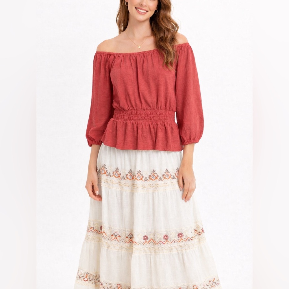 Marine Layer Christiana Knit Long Sleeve Top Holly Berry Pink XS NWT